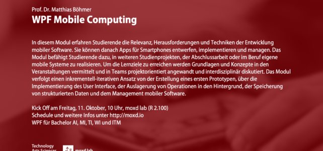 Mobile Computing (WS 19/20) Mobile Computing (WS 19/20)