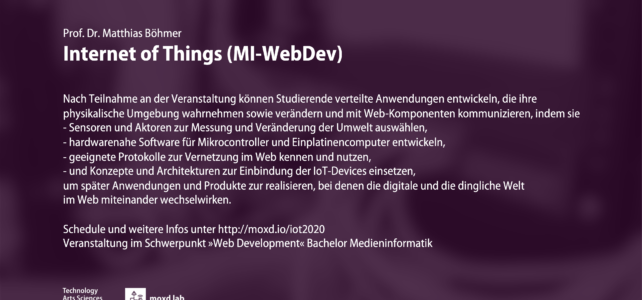 Internet of Things (MI-WebDev – SoSe 2020) Internet of Things (MI-WebDev – SoSe 2020)